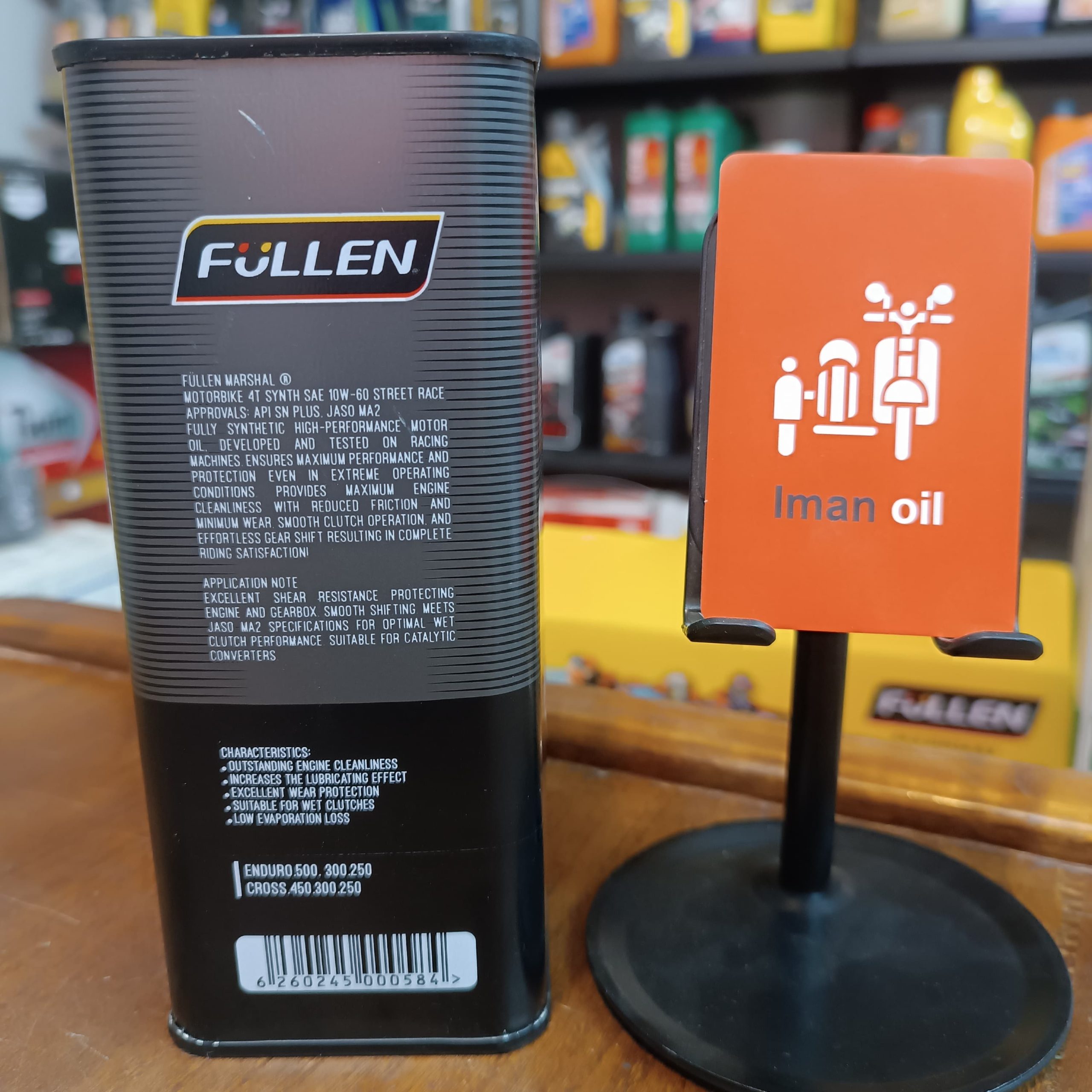 روغن موتورسیکلت فولن FULLEN 10W60 SN+ 1L MA2 Full Syn پس کرایه