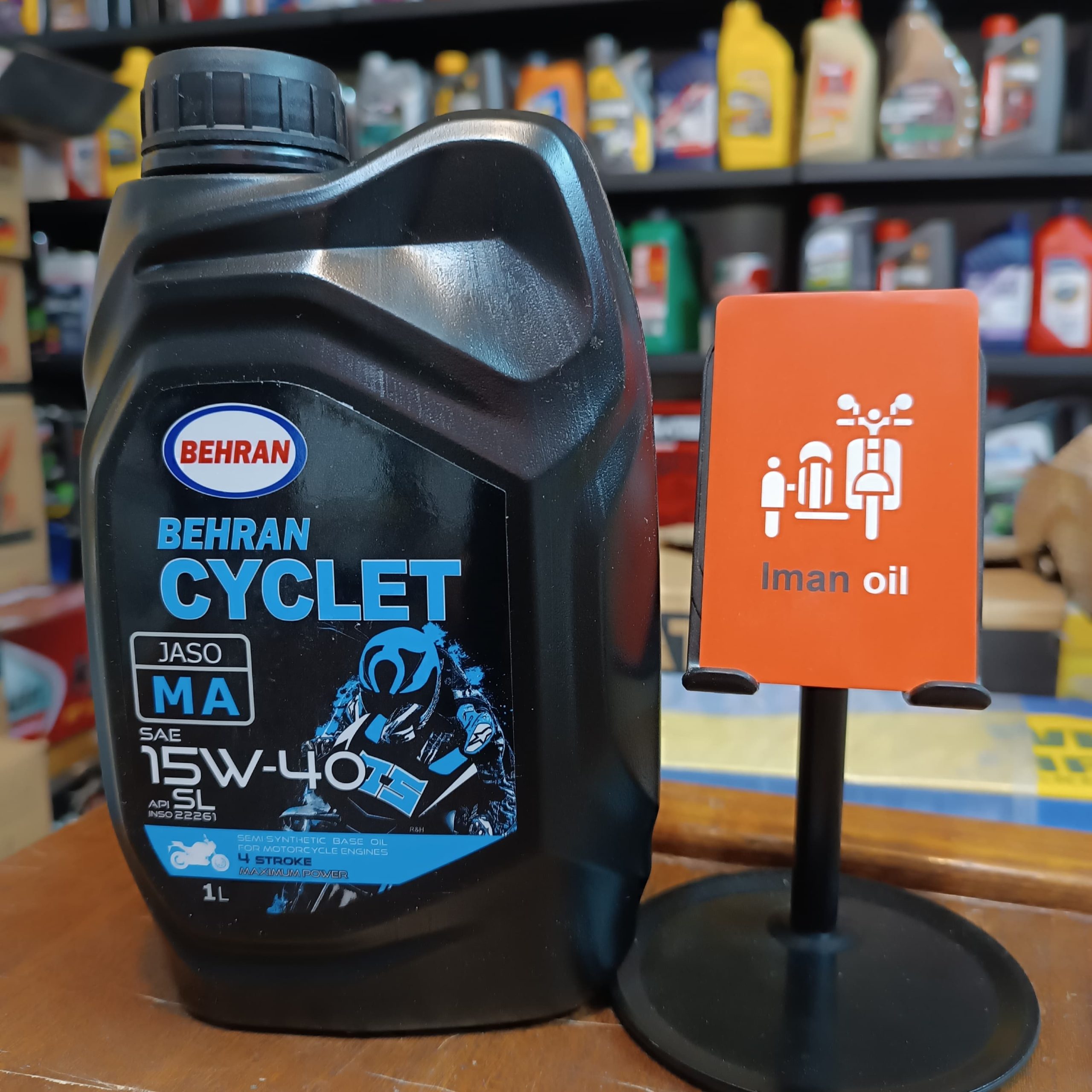 روغن موتورسیکلت بهران BEHRAN 15W40 SL 1L MA Semi Syn پس کرایه