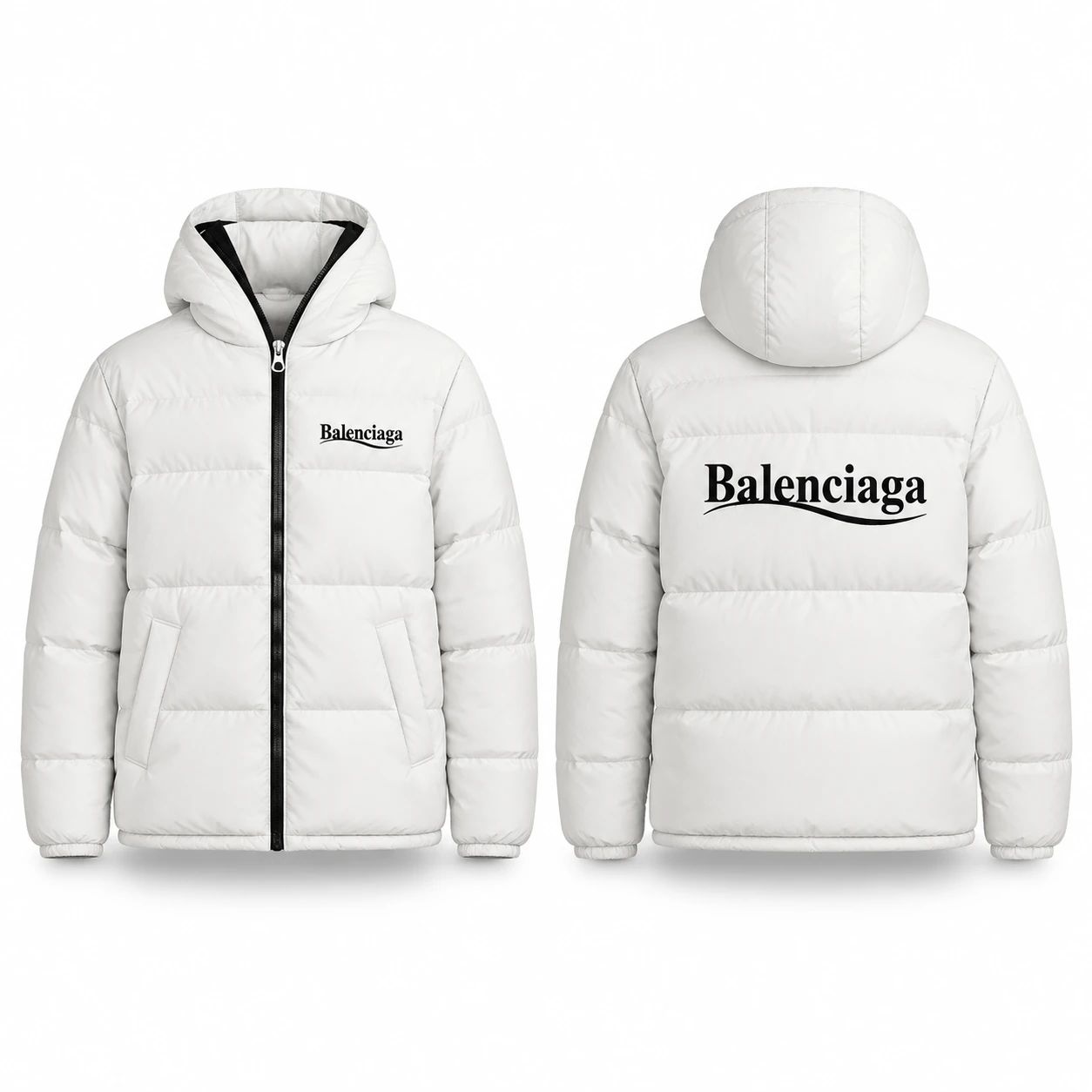 کاپشن ضد آب داخل پشمی Balenciaga-سفیدجدید