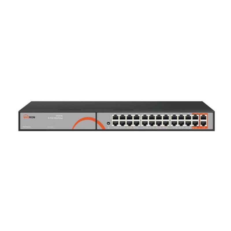 سوئیچ شبکه POE برند مکسرون مدل MSW-3024GFP-2GL-300I