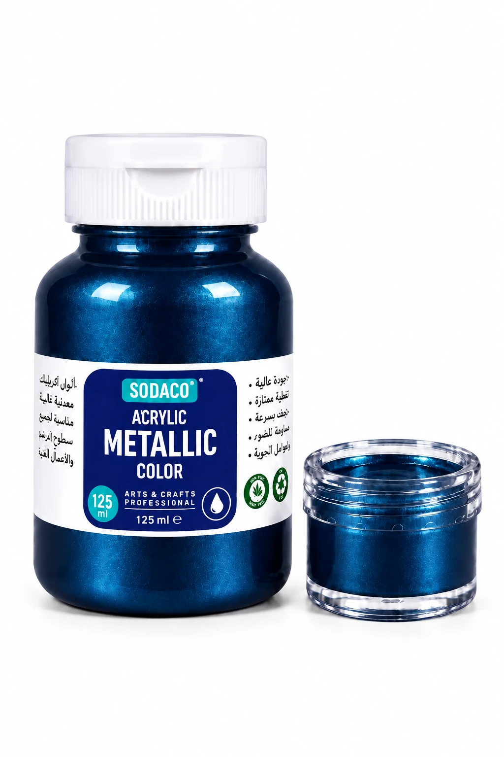 رنگ اکریلیک متالیک خورد شده 12 میل آبی ابلقجدید