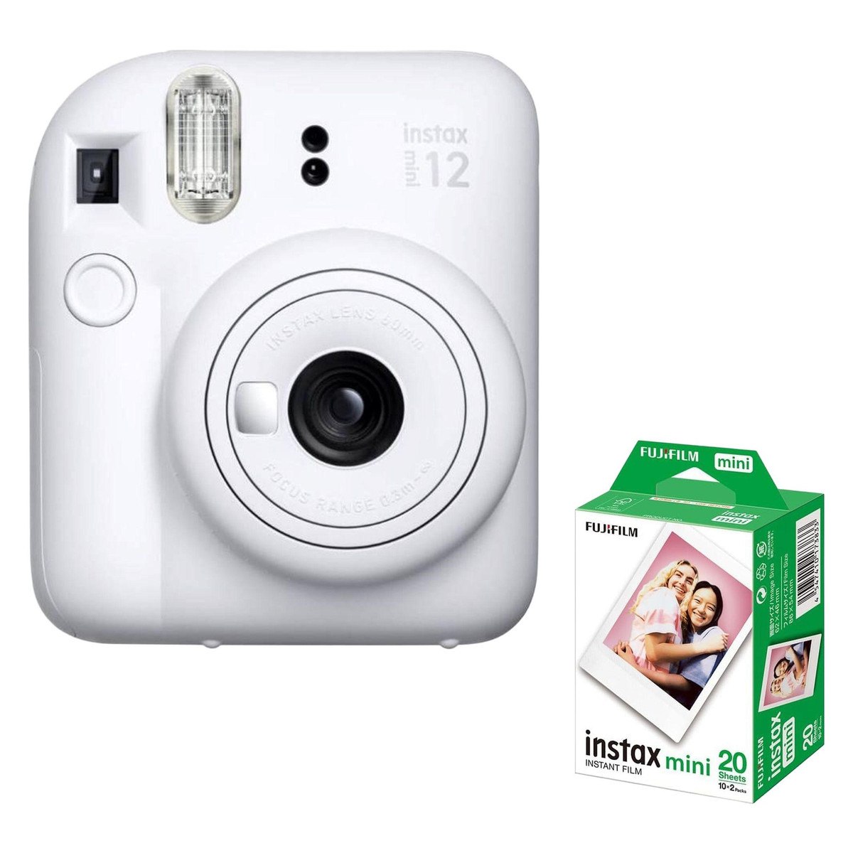 دوربین عکاسی چاپ سریع فوجی فیلم مدل Instax Mini 12 به همراه کاغذ چاپگر 20عددیجدید