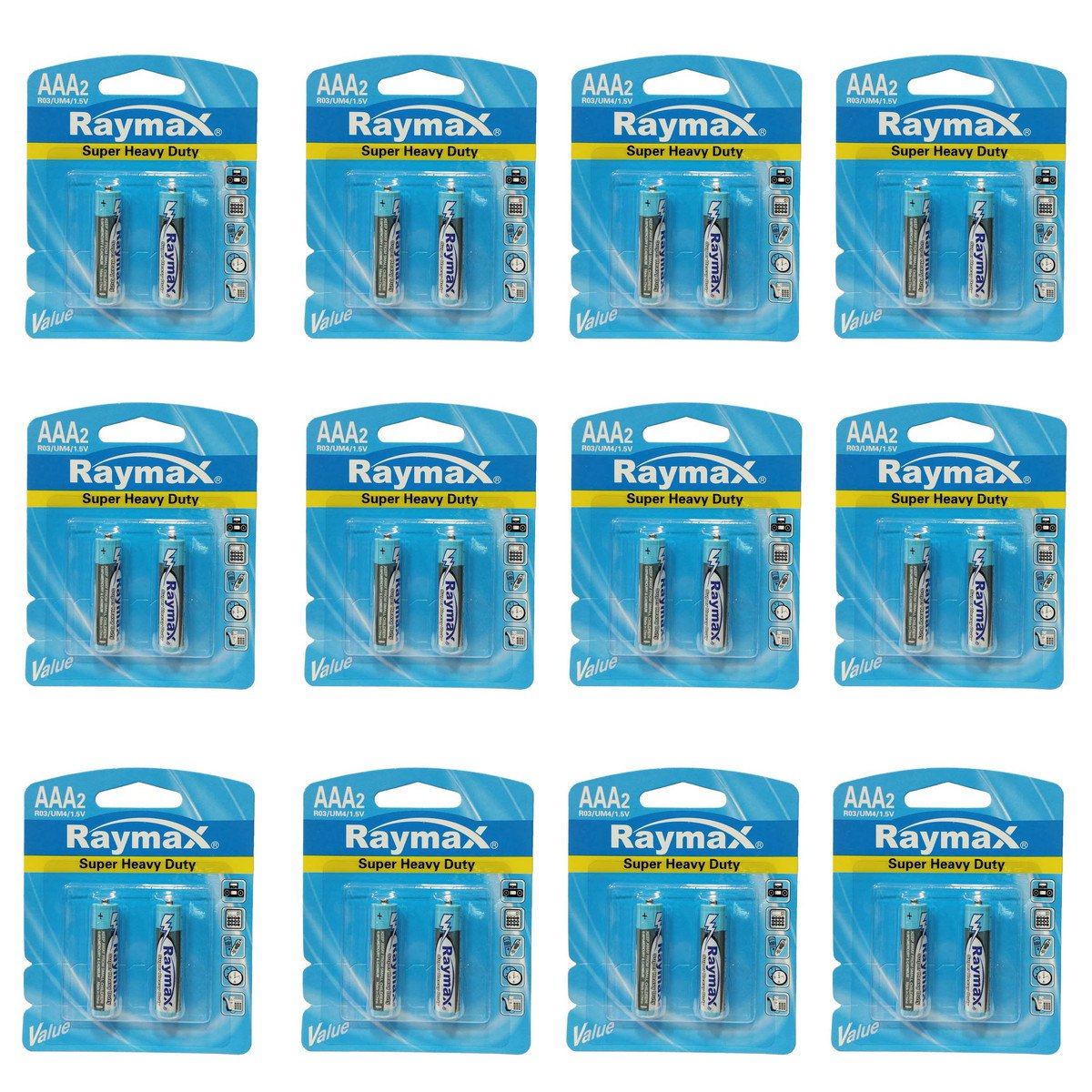 باتری نیم قلمی رایمکس مدل Super Heavy Duty بسته 24 عددیجدید