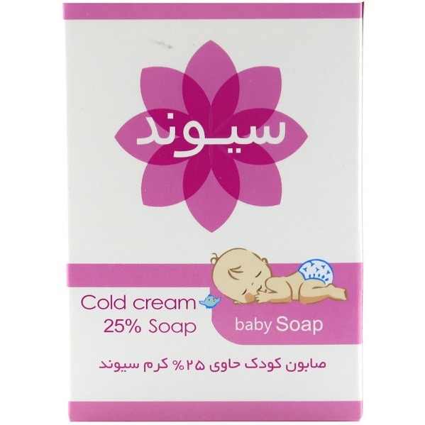 صابون کودک سیوند حاوی 25٪ کرم سیوند وزن 90 گرم مناسب پوست لطیف نوزاد