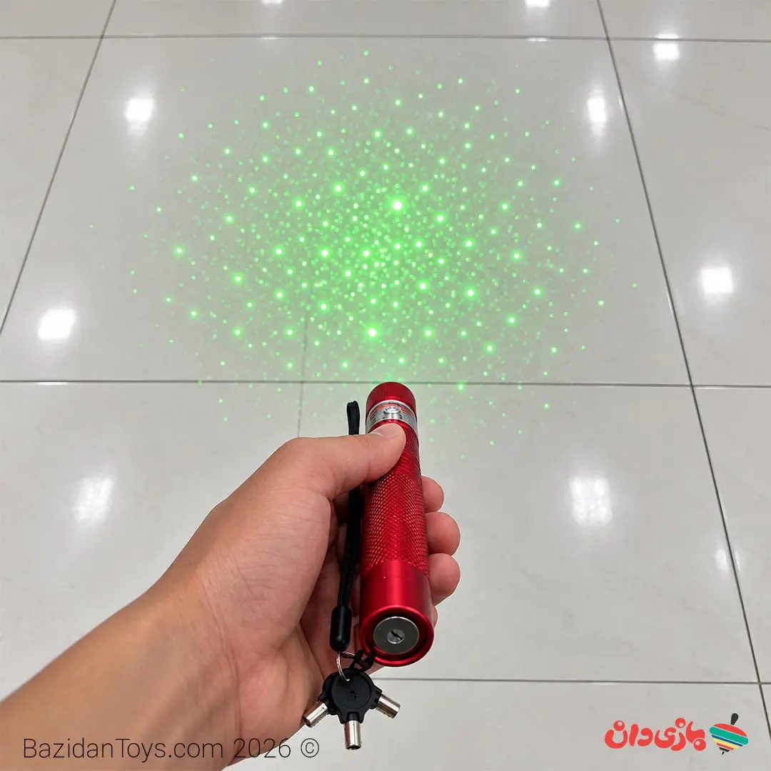 لیزر سبز 303 مدل YF-Laser با افکت نقطهای و بدنه فلزیجدید