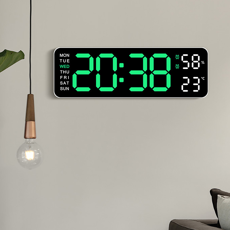 ساعت دیجیتال LED دیواری و رومیزی مدل 5503 دارای دماسنج و رطوبت سنج