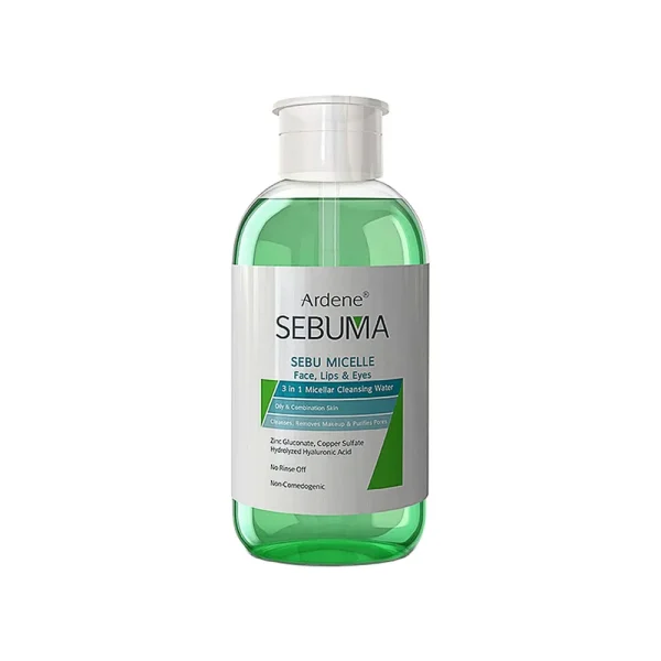 فروش ویژه میسلار 3 در 1 چشم، لب و صورت مناسب پوست های چرب و دارای آکنه آردن سبوما 500میلی لیتر