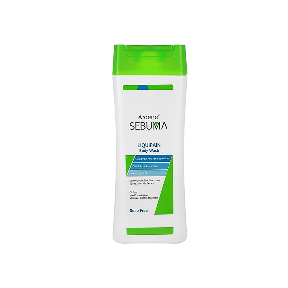 فروش ویژه شوینده بدن غیر صابونی آردن سبوما مدل Liquipain مناسب پوست چرب و دارای آکنه 250 میلی لیتر