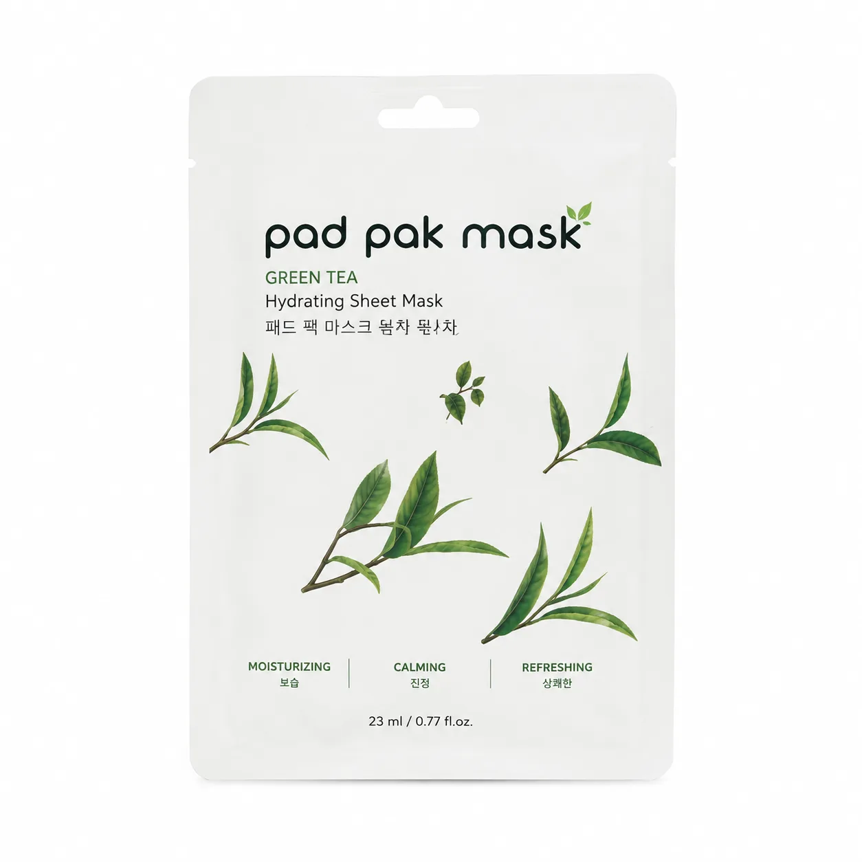 ماسک ورقه ای آبرسان صورت پد پاک Pad Pak مدل چای سبز