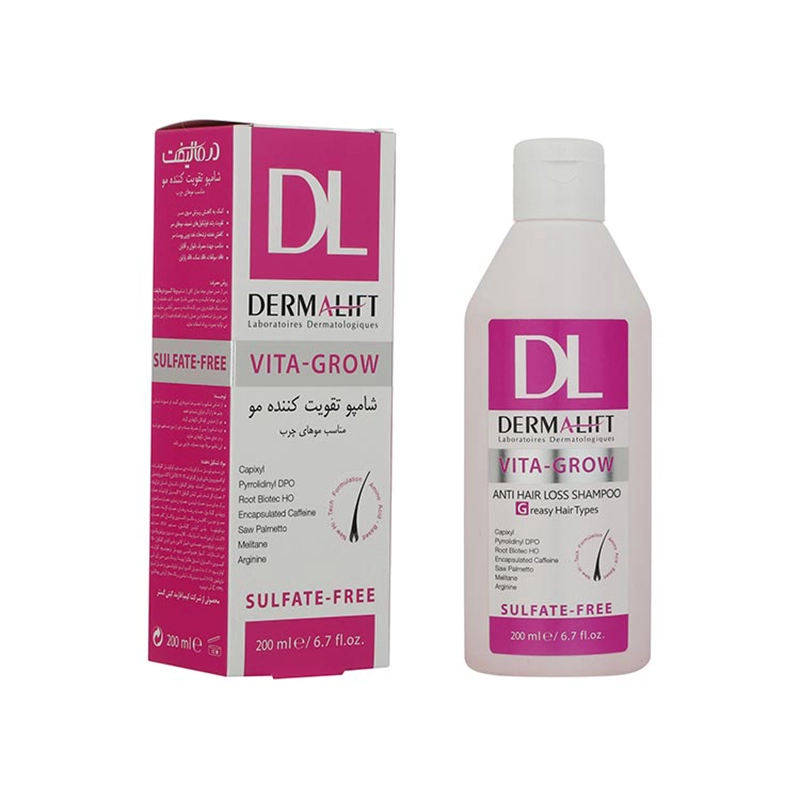 شامپو تقویت کننده ویتاگرو درمالیفت مناسب موهای چرب حجم 200ml