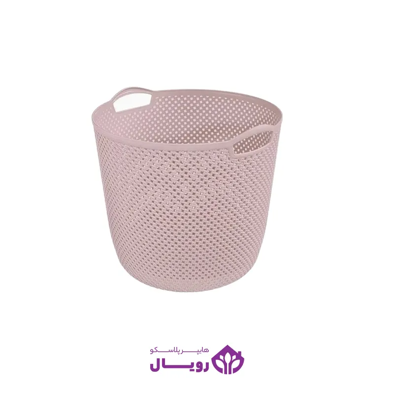سبد رخت طرح بافت گرد لیمون کد 213835