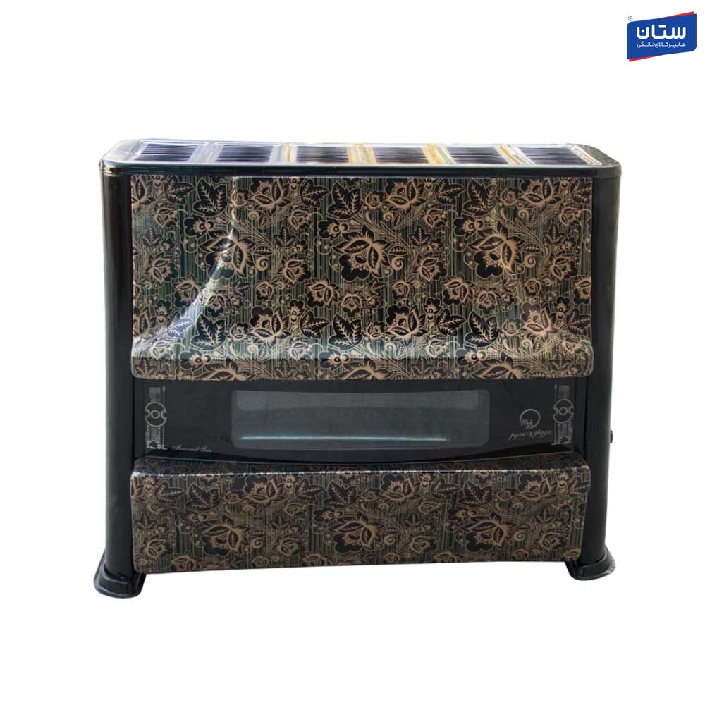 بخاری گازی مروارید سوز طرح شومینه مدل فروزان 15000