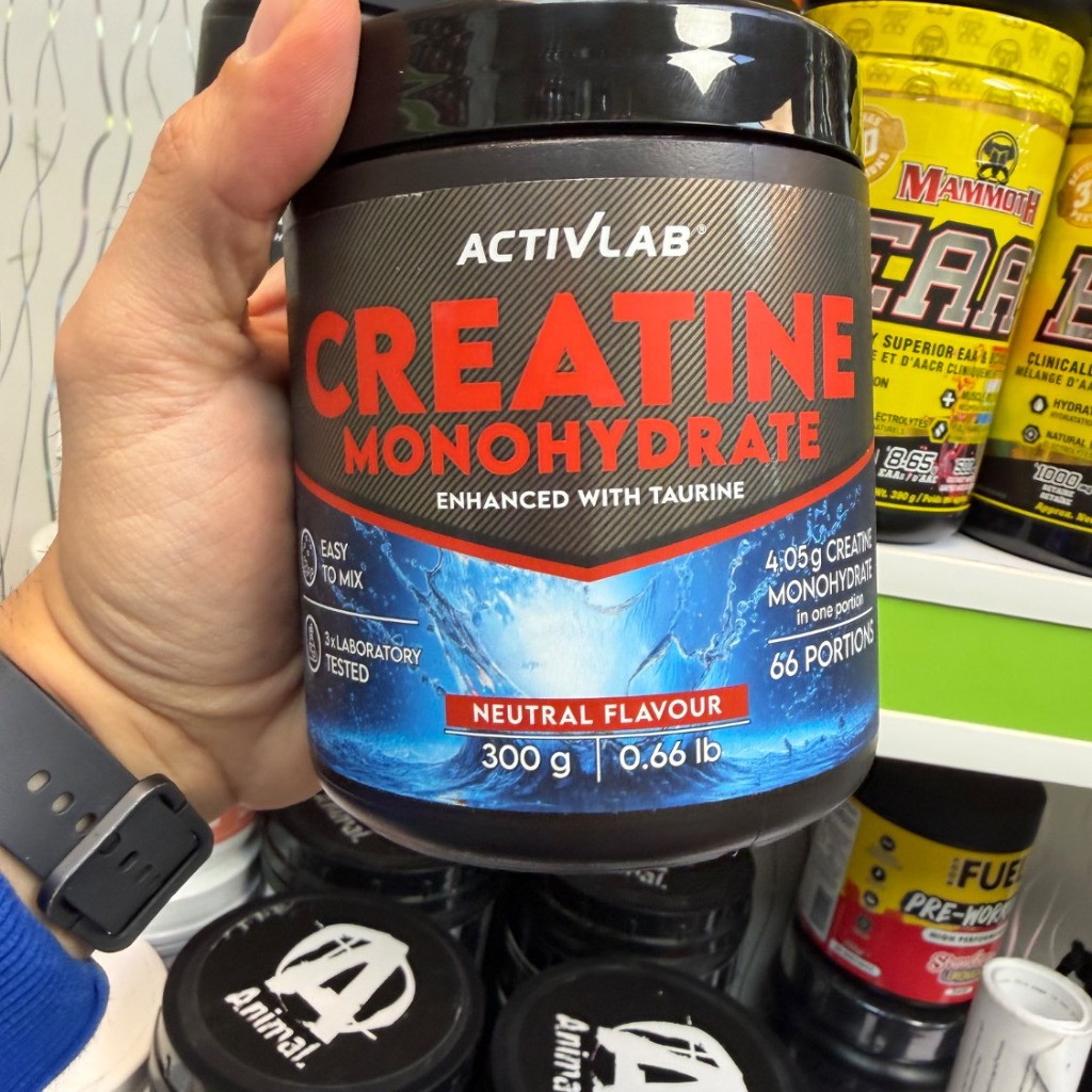 پودر کراتین مونوهیدرات تقویتشده با تائورین اکتیولب 300 گرم ActivLab Creatine Powder Super 300gجدید