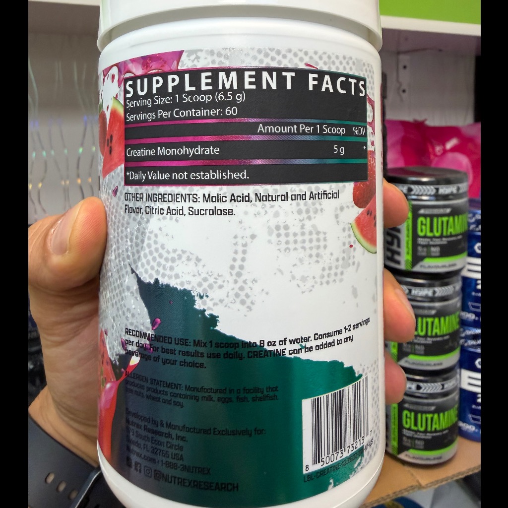 پودر کراتین مونوهیدرات طعمدار ناترکس 390 گرم (60 سروینگ) Nutrex Creatine Monohydrate 390gجدید