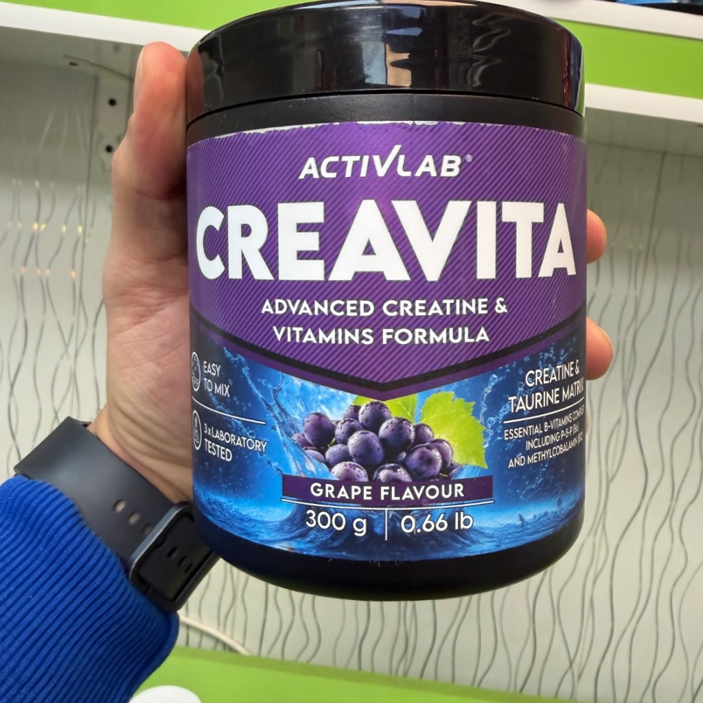 پودر کراتین و ویتامین ب کمپلکس کریویتا اکتیولب 300 گرم ActivLab CreaVita Creatine Vitamins 300gجدید