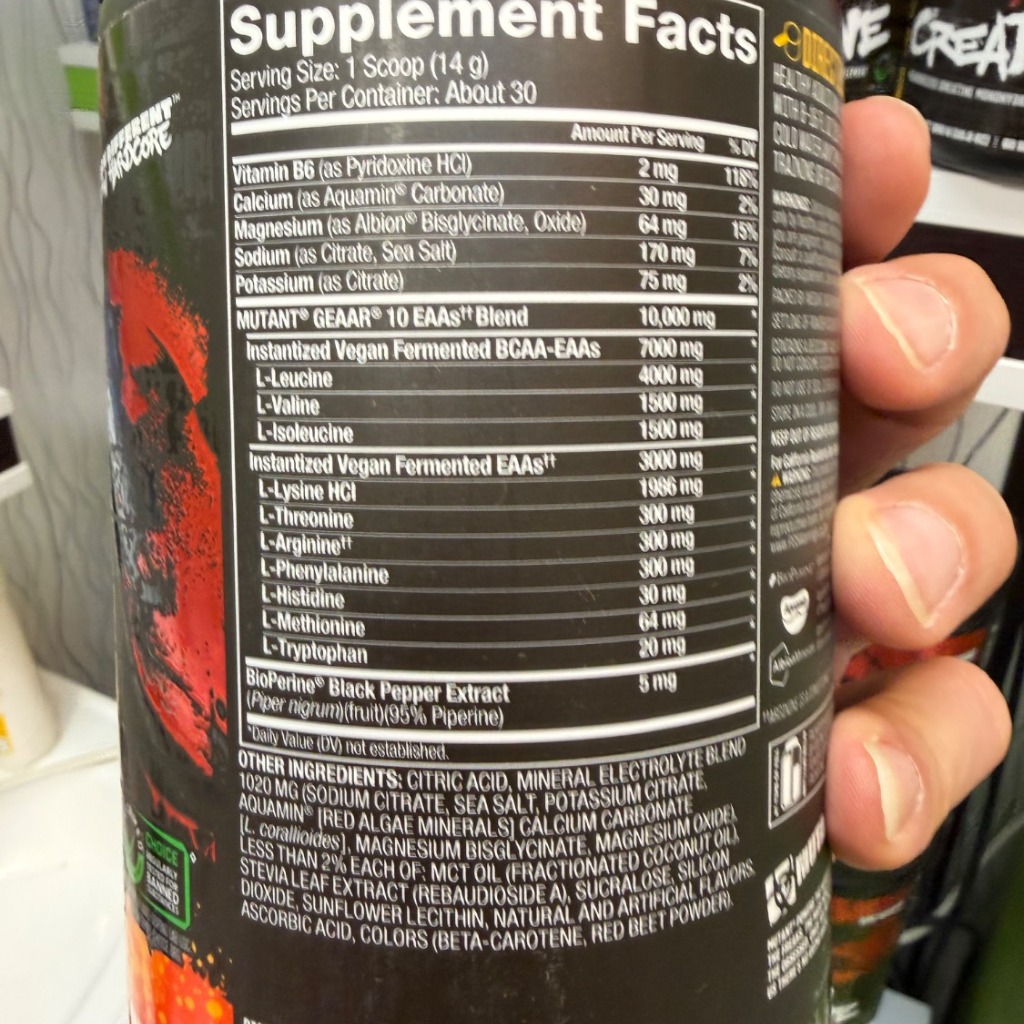 پودر آمینو اسید ضروری گیر (GEAAR EAA) موتانت 420 گرم Mutant GEAAR Essential Amino Acids 420gجدید