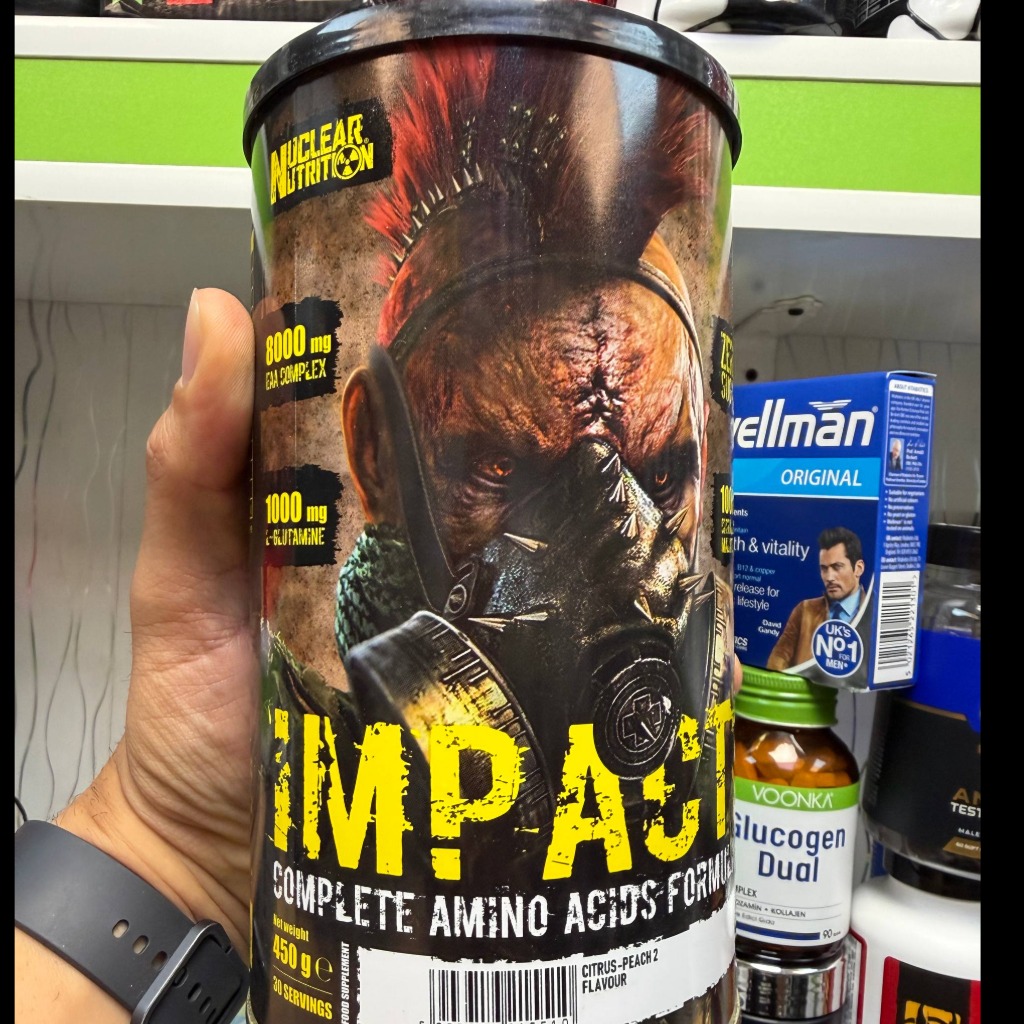 پودر آمینو اسید ایمپکت نوکلیر نوتریشن 450 گرم (30 سروینگ) Nuclear Nutrition Impact EAA BCAA 450gجدید