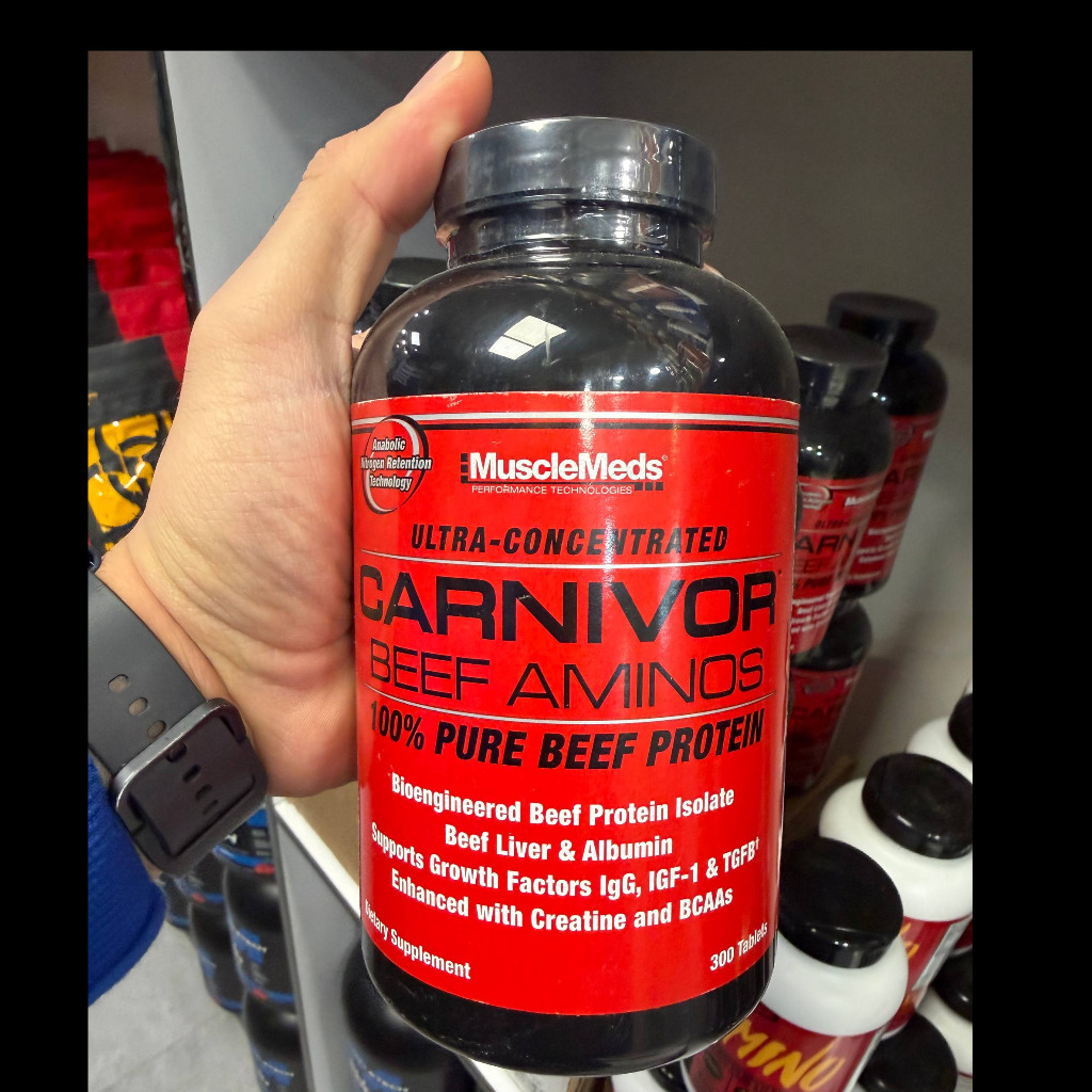 قرص آمینو بیف کارنیور ماسل مدز 300 عددی MuscleMeds Carnivor 100 Beef Aminos 300 Tabletsجدید