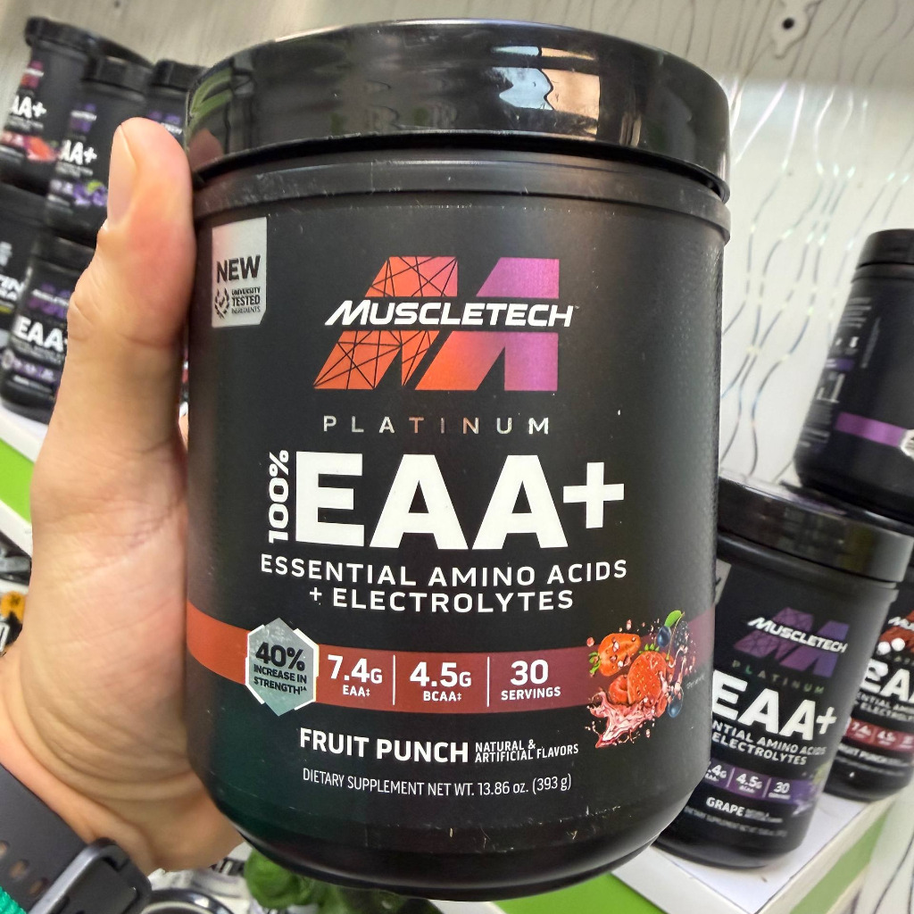 پودر آمینو ای ای ای پلاس (EAA) پلاتینیوم ماسل تک 376 گرم MuscleTech Platinum 100 EAA with Electrolytesجدید
