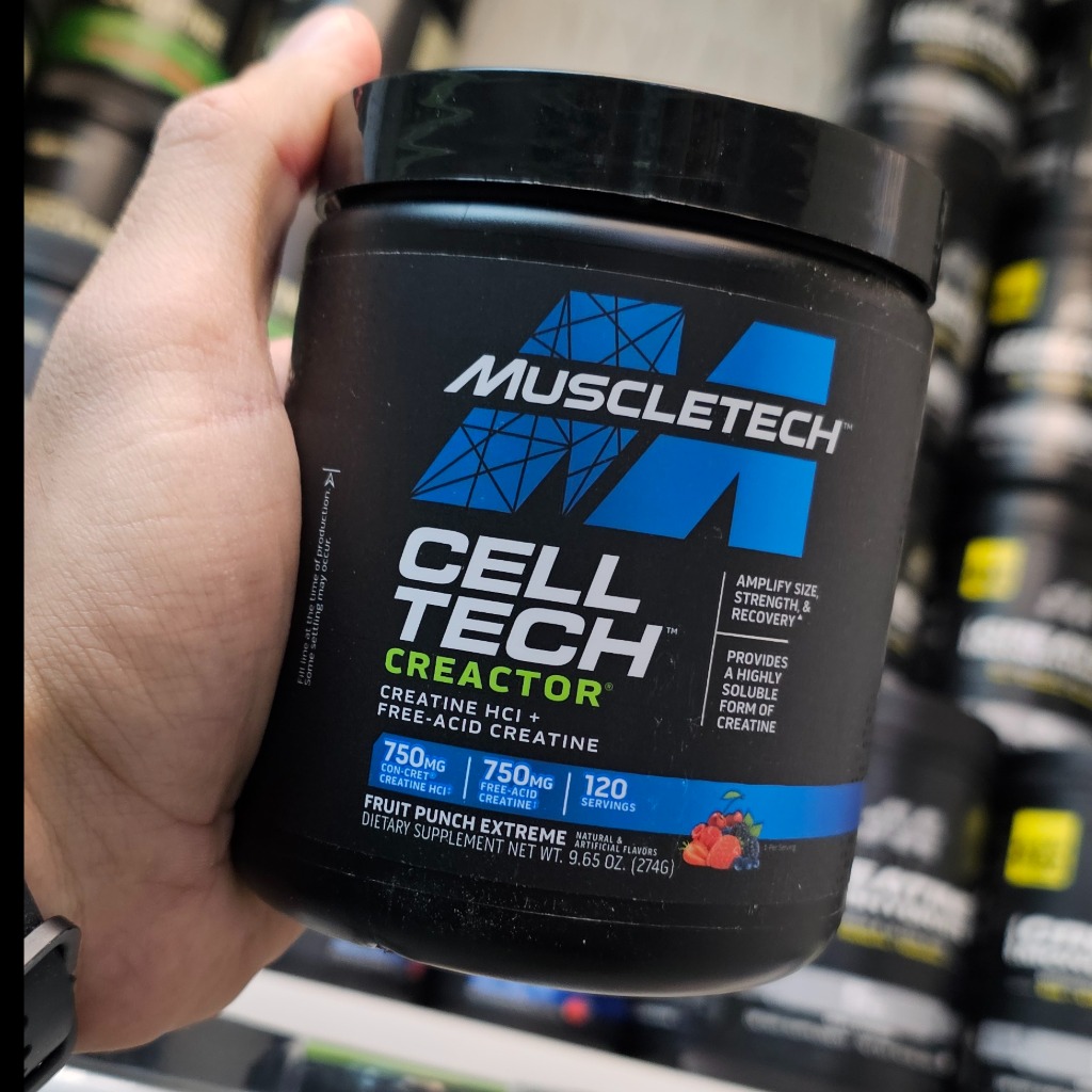 پودر کراتین ترکیبی سل تک کرکتور ماسل تک 274 گرم (120 سروینگ) MuscleTech Cell-Tech Creactor 274gجدید