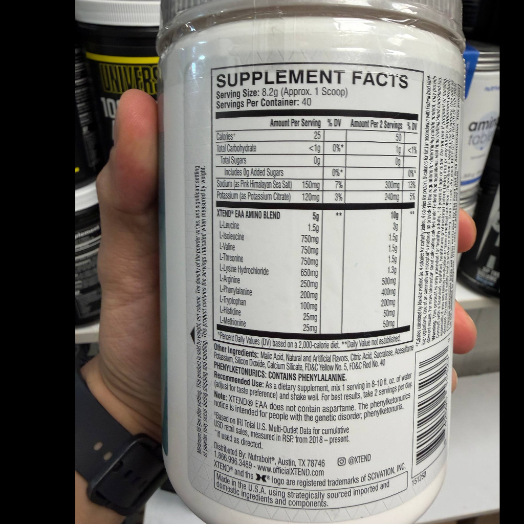 پودر آمینو اسید ضروری (EAA) ایکستند 360 گرم (40 سروینگ) XTEND Original EAA Amino Acidsجدید