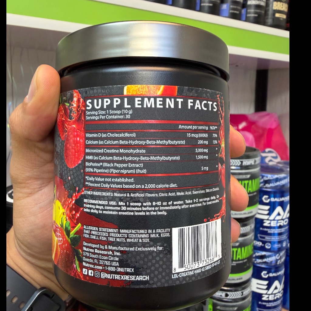 پودر کراتین پلاس اچ ام بی (Creatine HMB) ناترکس 300 گرم Nutrex Creatine HMB 300gجدید