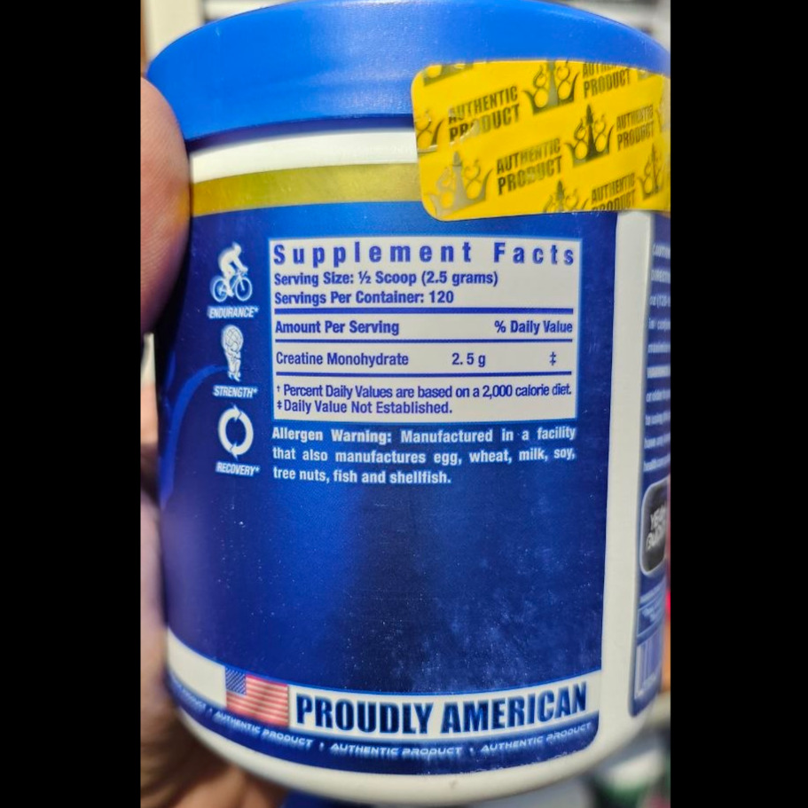 پودر کراتین مونوهیدرات ایکساس رونی کلمن 300 گرم (120 سروینگ) Ronnie Coleman Signature Series Creatine XS 300gجدید