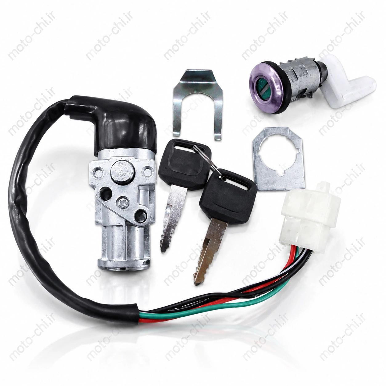خرید ست سویچ وقفل زین موتورسیکلت ویو 🔐جدید