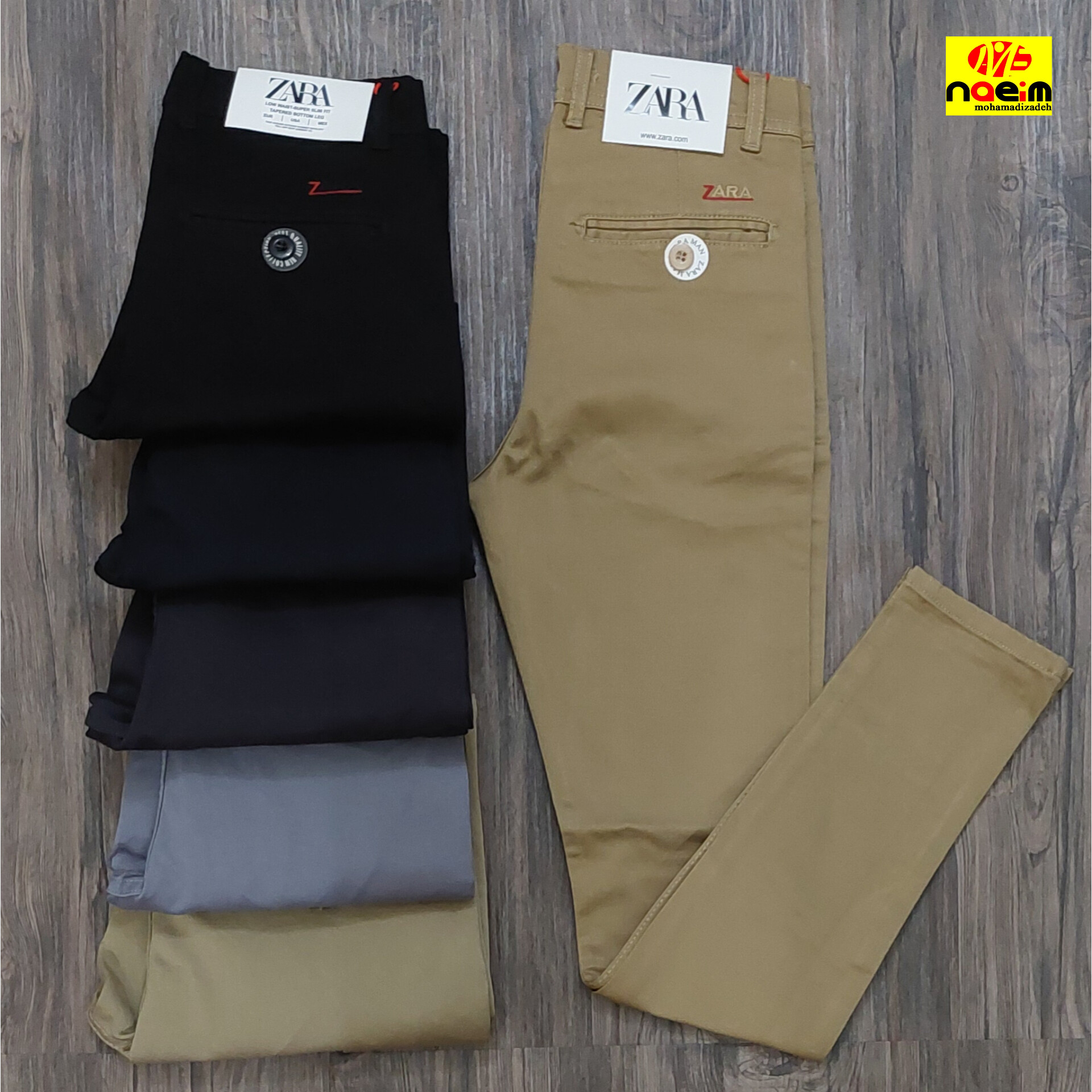 شلوار کتان مردانه دمپا فیت سایز 40-48 zara