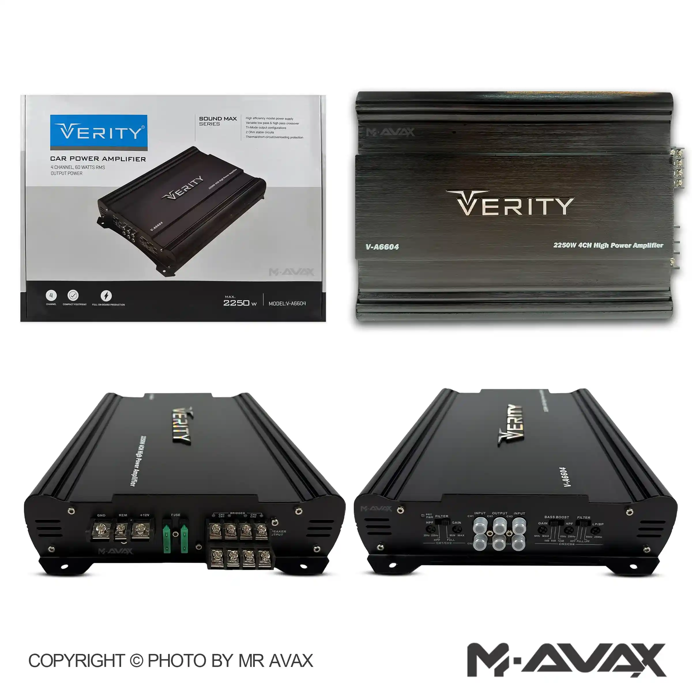 آمپلی فایر 4 کانال وریتی مدل V-A6604جدید