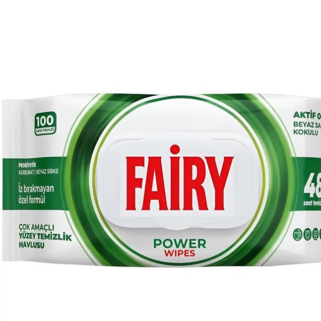 دستمال مرطوب چند منظوره سطوح فیری Fairy رایحه صابون سفید بسته 100 عددی