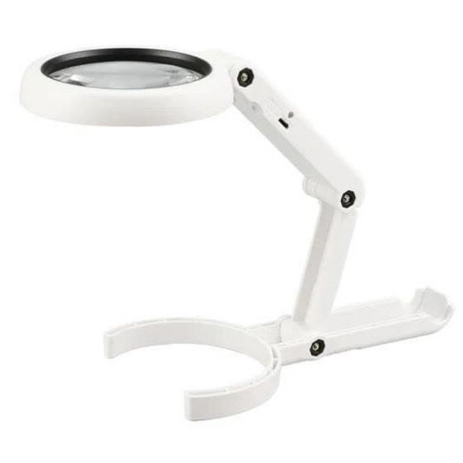 ذره بین تاشو ( دستی – رومیزی ) 8LED مدل FS75RCجدید