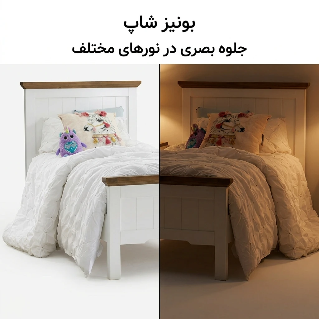 تخت خواب یکنفره چوبی سوین