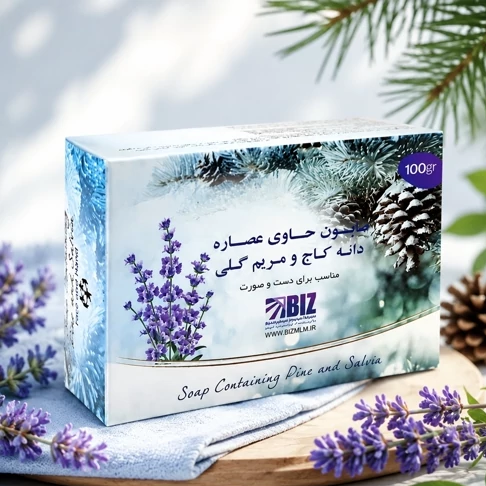 صابون دست و صورت دانه کاج و مریم 3 عددی گلی بیز