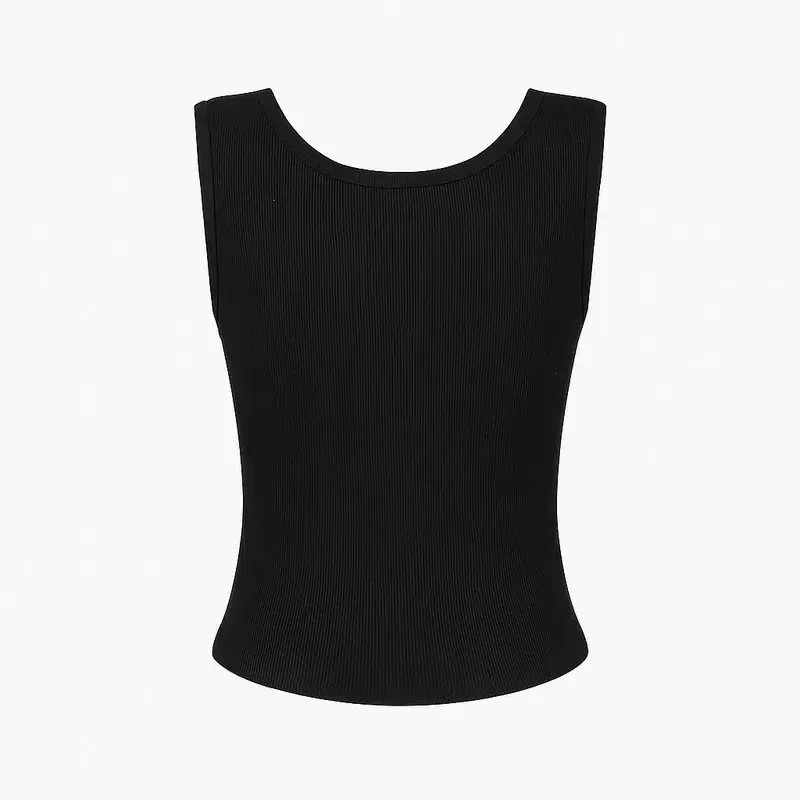 تاپ ورزشی زنانه جذب الیاف مصنوعی ساده یقه گرد سایز 38جدید