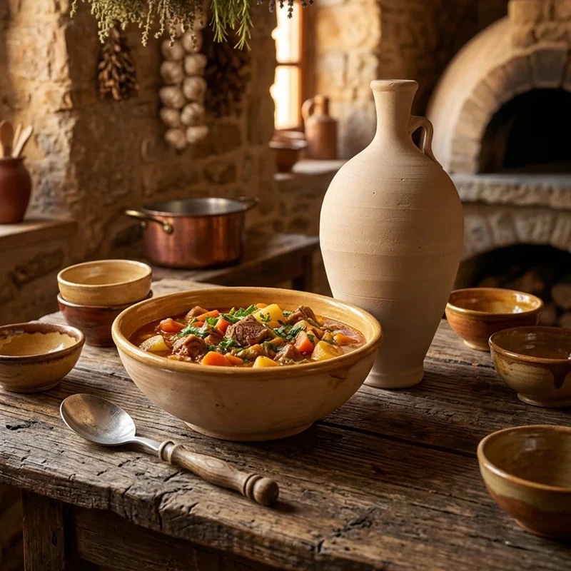 کوزه سفالی طرح سنتی