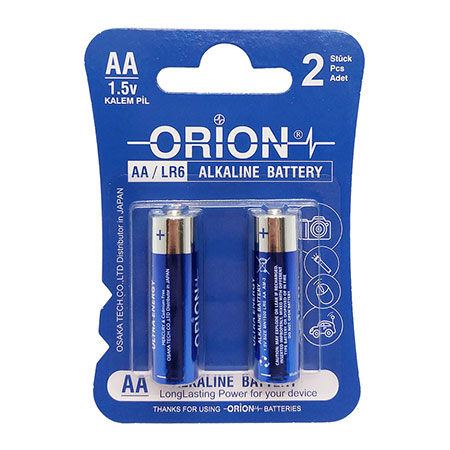 باتری قلمی اوریون مدل Alkaline Battery (LR6) بسته 2 عددی