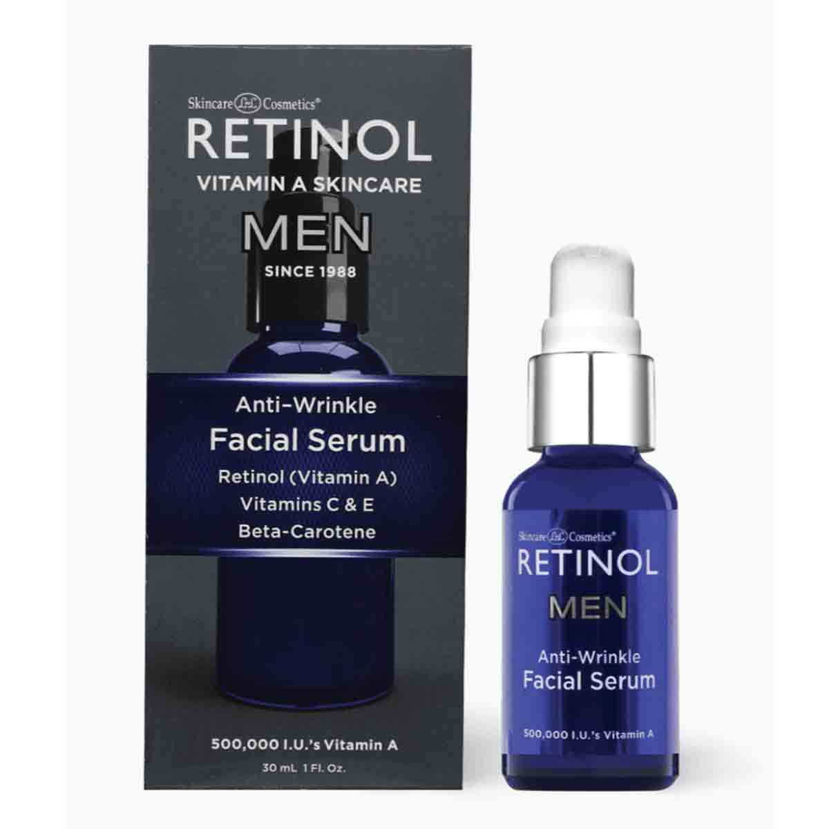 سرم ضد چروک مردانه رتینول RETINOL مدل Anti-Wrinkle Facial Serum حجم 30 میلجدید