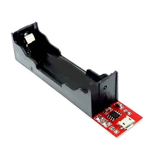 ماژول شارژر باتری 18650 TP4056TEC4056 با جاباتری و برد پاوربانک 5 ولت Micro USBجدید