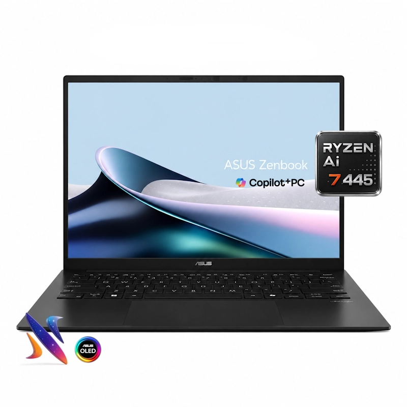 لپ تاپ 14 اینچی لمسی ایسوس ASUS Zenbook OLED UM3406GA Ryzen Ai 7-445 16 2TB Radeon Graphics Touch Panelجدید