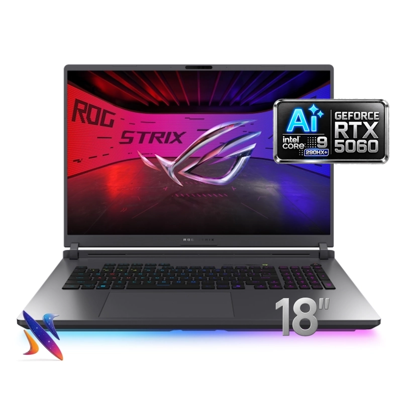 لپ تاپ 18 اینچی گیمینگ ایسوس Asus ROG Strix G815LM Core ULTRA 9-290HX Plus 16GB 1TB 8G-RTX5060 Nvidia Graphics 240Hzجدید