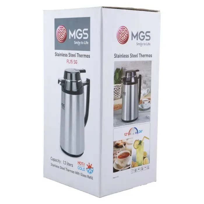 فلاسک 1.3 لیتر استیل MGS کد FL15SG