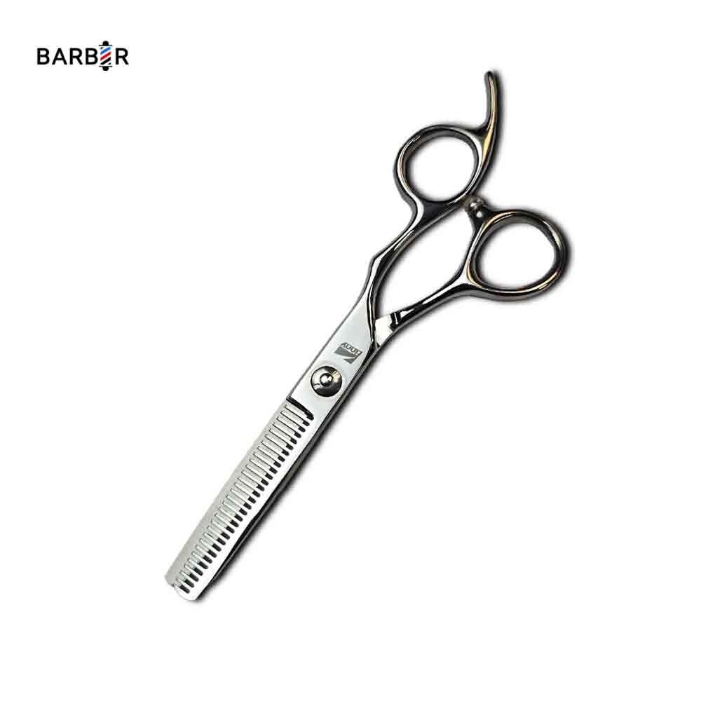 قیچی پیتاژ آرایشگری فینی 5.5 اینچ شیار دار نقره ایجدید