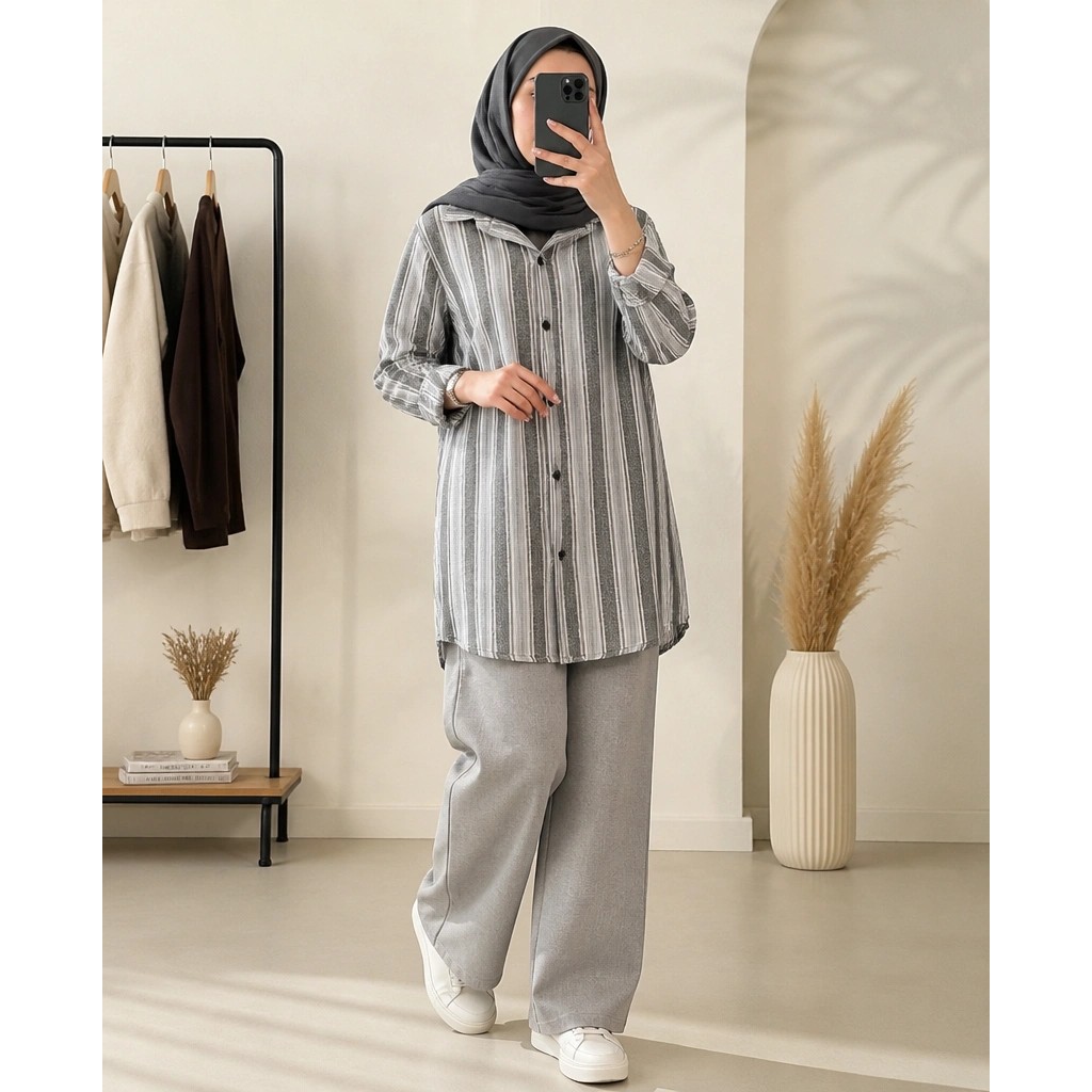 شومیز مانتویی کشمیر (پشمی) زنانه سایز (38 تا 48) کد 86395