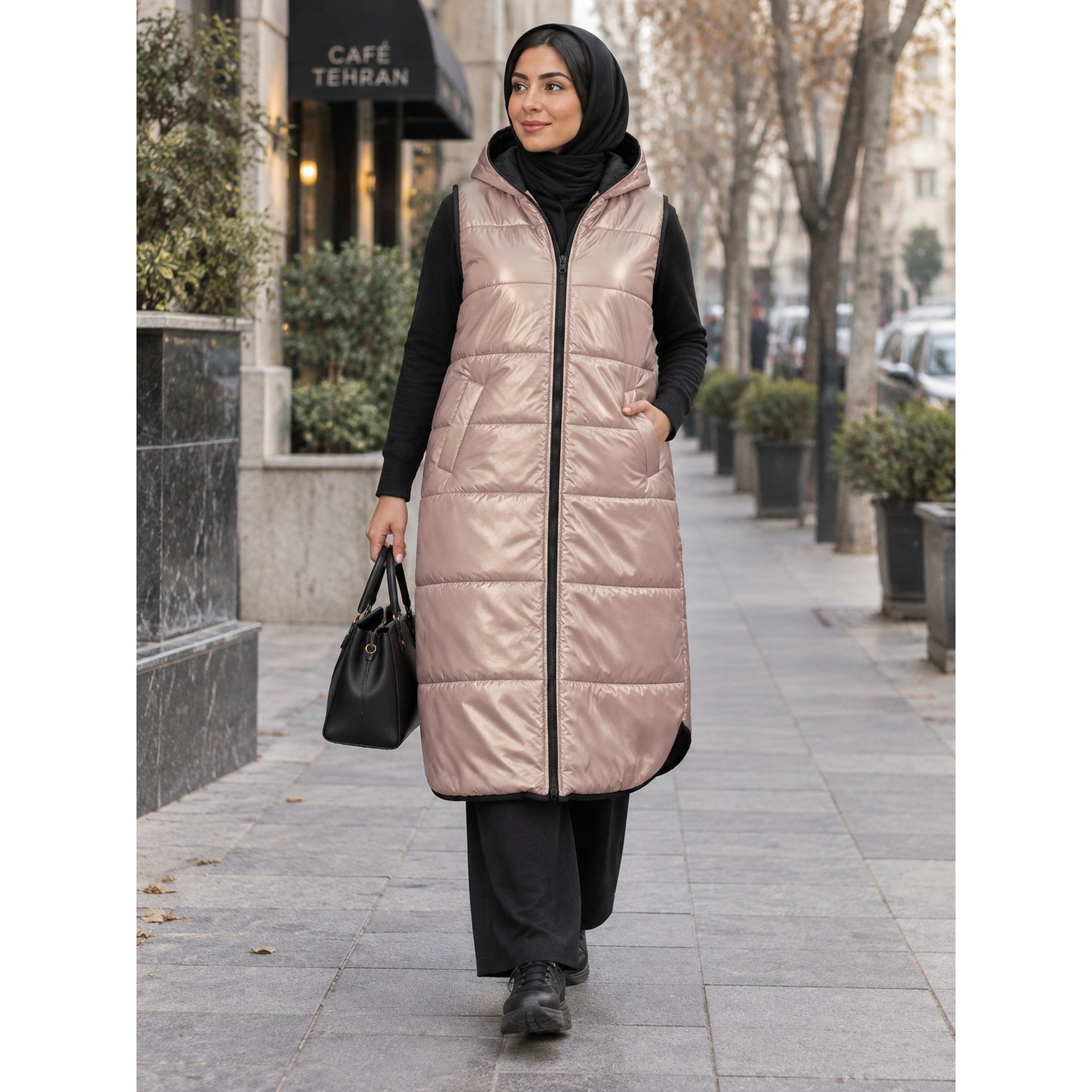 پافر بلند پارچه شمعی زنانه و دخترانه سایز (38 تا 48) کد861003