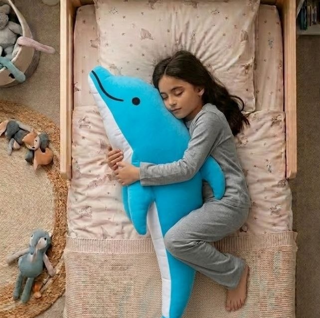 بالش بغلی کودک دلفین ابعاد 30*100