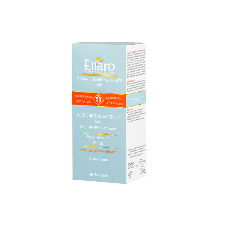 ژل ضد آفتاب بیرنگ دست، صورت، گردن الارو SPF 50 مدل WetForce محافظ در برابر uva uvb مناسب برای انواع پوست حجم 50 میلیلیترجدید