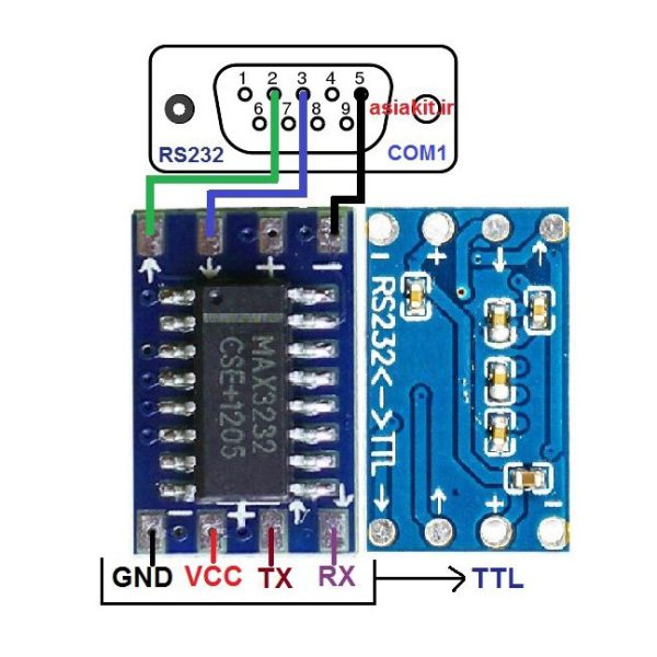 TTL TO RS232 بدون کانکتور max3232جدید