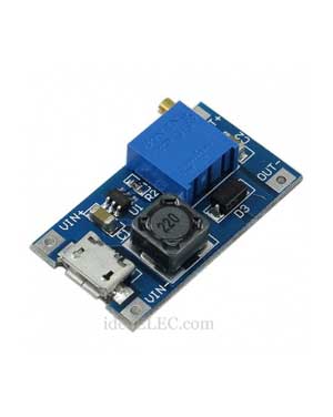 ماژول افزاینده dc-dc با ورودی میکرو usb با چیپ MT3608جدید