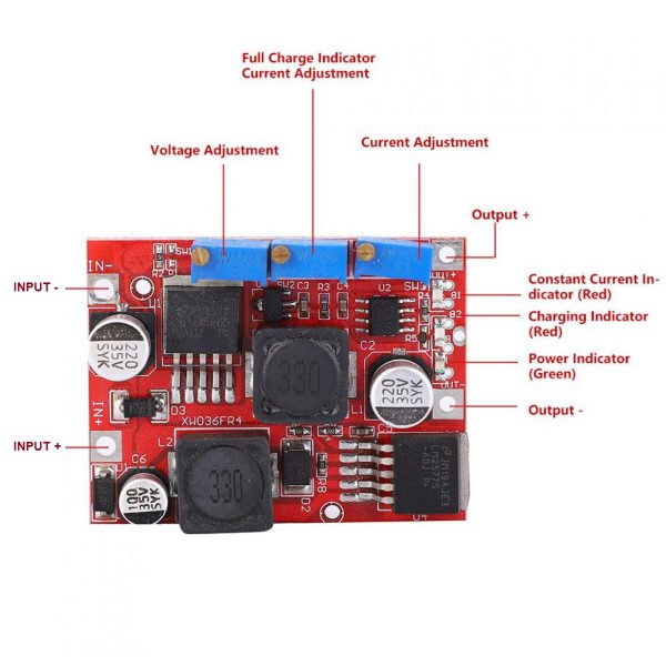 ماژول کاهنده و افزاینده ولتاژ کد LM2596-6009 با کنترل جریانجدید